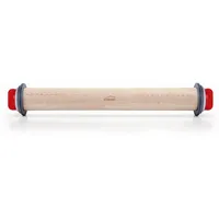 Lacor 67142 Teigroller Buchenholz 34 cm mit Weinring, Holz, Brown, 42 x 6 x 6 cm