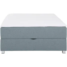 Home Affaire Boxbett HOME AFFAIRE "Alexis", blau (petrol), B:140cm L:200cm, Struktur fein (100% Polyester), Komplettbetten, ohne Kopfteil - ideal für Räume mit Dachschrägen; in 4 Breiten