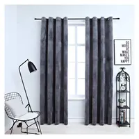 vidaXL Verdunkelungsvorhang Ösen 140 x 245 cm samt anthrazit 2 St.
