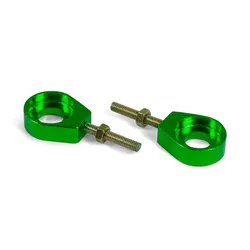 Kettenspanner Alu grün - D.15mm Pit Bike / Dirt Bike