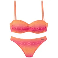 Buffalo Bügel-Bandeau-Bikini Damen Pink/Orange 38 Cup C