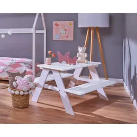 Interlink Inter Link Kindersitzgruppe Henning Spieltisch mit 1 Tisch und 2 Bänke - Weiß