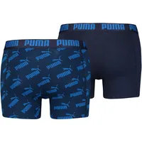 Puma Logo All-Over-Print Boxershorts blue M 2er Pack