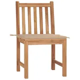 vidaXL Gartenstühle 2 Stk. mit Kissen Massivholz Teak