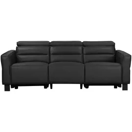 OTTO home Couch Kunstleder 3-Sitzer Schwarz
