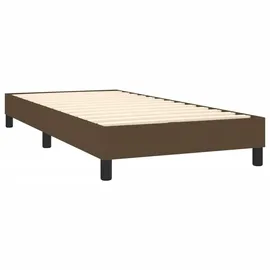 vidaXL Boxspringbett mit Matratze Dunkelbraun 100x200 cm Stoff - Braun
