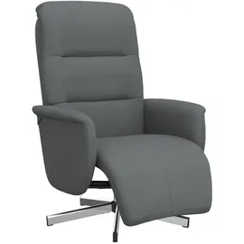 vidaXL Relaxsessel mit Fußteil Stoff 56,7 x 105 x 89,2 cm Dunkelgrau drehbar