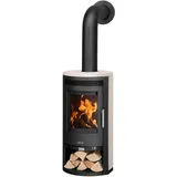 Justus Kaminofen Baltrum D 2.0 Kalkstein Schwarz-Kalkstein 5,5 kW mit Automatik
