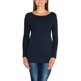 Alkato Langarm Longshirt Dunkelblau M