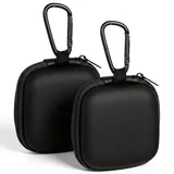 2 Stück Mini Kopfhörer Tasche In Ear Kopfhörer Hülle mit Netzfach Kopfhörers Tasche Case Headset Aufbewahrung Stoßfeste Ohrhörer Hülle Etui für Kabellosen Kopfhörers Schlüssel USB-Stick