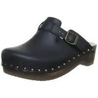 Berkemann Riemen-Toeffler, Unisex-Erwachsene Clogs, Schwarz (schwarz 900), 43 1/3