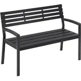 Woltu Gartenbank 115 x 55 x 85 cm Schwarz