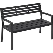 Woltu Gartenbank 115 x 55 x 85 cm Schwarz