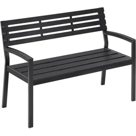 Woltu Gartenbank 115 x 55 x 85 cm Schwarz