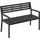 Woltu Gartenbank 115 x 55 x 85 cm Schwarz