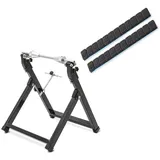 ConStands Motorradheber Set: Wuchtbock Motorrad # WU-2 Auswuchtgerät schwarz + Auswuchtgewicht