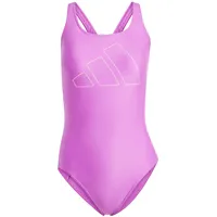 Adidas Damen Big Bars Swimsuit Badeanzug, Purple Burst,