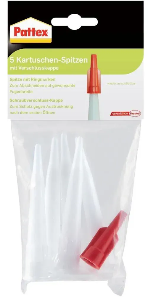 Pattex Kartuschenspitzen Beutel (5 Stück + Kappe) ( Inh.15 Stück )