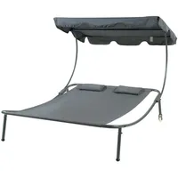 casa.pro Avigliano Doppelliege 200 x 173 x 146 cm Grau