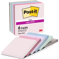 Post-it Super Sticky Notes Soulful Collection Haftnotizen extrastark farbsortiert, 6 Blöcke