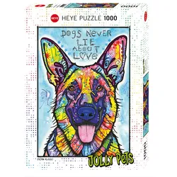 Heye Standardpuzzle 1000 Teile - Jolly Pets - Dogs Never Lie