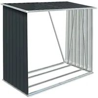 vidaXL Brennholzlager Verzinkter Stahl 163 x 83 x 154 cm Anthrazit