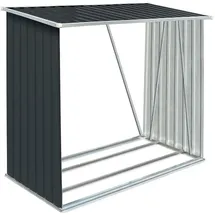 vidaXL Brennholzlager Verzinkter Stahl 163 x 83 x 154 cm Anthrazit