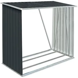 vidaXL Brennholzlager Verzinkter Stahl 163 x 83 x 154 cm Anthrazit