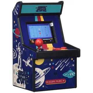 Legami - Mini Videogame Arcade, 240 Spiele, Mit Lichtern und Geräuschen, Einstellbare Lautstärke, Englische Sprache, Farbbildschirm, 8,5x15,4 cm
