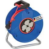 Brennenstuhl Garant Bretec Bebstablauf 50m (Kabelbeben aus Spezialkunststoff, Innenbereich, Made in Germany) blau