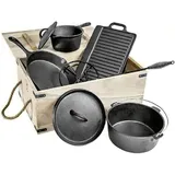Childhome Dutch Oven Set 9-tlg. Gusseisen schwarz