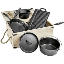 Childhome Dutch Oven Set 9-tlg. Gusseisen schwarz