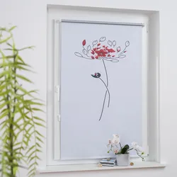 Seitenzugrollo LIEDECO "Druck Blume" Gr. 1, rot (rot, weiß), B:100cm H:150cm, Polyester, Kunststoff, Metall, Rollos