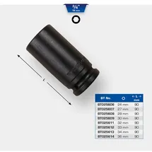 BRILLIANT TOOLS Kraft-Stecknuss Sechskant 36 mm