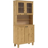 KOCHSTATION Küchenbuffet KS-Osby (1-St) Kiefer massiv, Breite 81 cm, 4 Türen beige