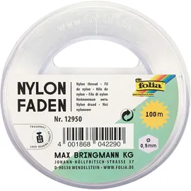 Folia Nylonfaden auf Spule 0,5 mm 100 m transparent Schmuck