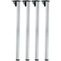 Vasalat CAMAR Tischbeine klappbar höhenverstellbar 705-735mm, Alu silber gerillt