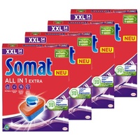 Somat All in 1 Extra Spülmaschinen Tabs (4x54 Tabs), Geschirrspül Tabs für strahlende Sauberkeit auch bei niedrigen Temperaturen, bekämpfen selbst verkrustete Rückstände