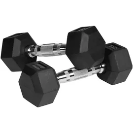 rebel electro Rebel Hanteln Gusseisen Gummierte HEX 2x3 kg schwarz