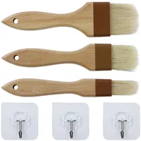 Jrshirleyltd 3 Stück Backpinsel Kochpinsel Küchenpinsel Grillpinsel BBQ Pinsel