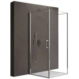 SoGood doporro Duschkabine U-Form 100x100x100 cm Ravenna36UK Duschabtrennung mit Drehtüren 8mm ESG-Sicherheitsglas Klarglas inkl. Nano-Beschichtung