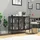 VCM Standvitrine Floka 100 x 35 x 80 cm Schwarz