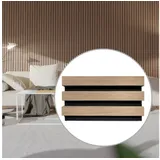 HORI 3D Wandpaneel HORI WALL Akustik Wandpaneele Natur Holzdekor Holzwand, BxL: 60x120 cm, 0.72 qm, (Schallschutz Wandpaneel, 3D-Wandpaneel, Wandpaneel selbstklebend, 1-tlg) Holz White Oak, Verbesserte Raumakustik, Nachhaltigkeit, Elegante Optik braun