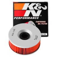 K&N Powersports Ölfilter - Kartusche 101x39mm kompatibel mit Yamaha (KN-146), Rot