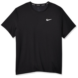 Nike Herren Miler T-Shirt, Black/Reflective Silv, XL