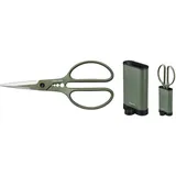 Fiskars Pflanzenschere mit Halter, Urban Plant Care, Für glatte Schnitte an Zimmerpflanzen und Blumen, Gesamtlänge 18,8 cm, Edelstahl/Kunststoff, Dunkelgrün/Schwarz, 1075316