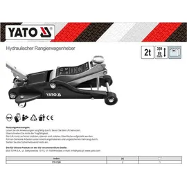 Yato Wagenheber Stahl schwarz 2t