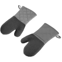 Westmark Ofenhandschuhe – Praktische Ofenhandschuhe für sicheres Arbeiten an Herd und Backofen, Küchenhandschuhe mit Hitzeschutz bis 250°C – Grau/Anthrazit