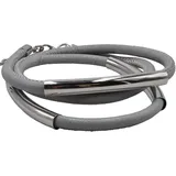 Steuer Armband Kunstleder grau glänzend 67cm