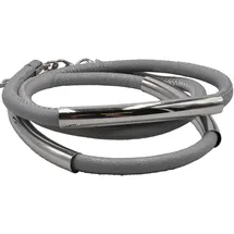 Steuer Armband Kunstleder grau glänzend 67cm